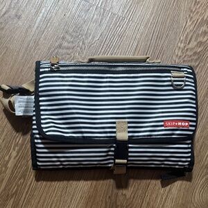 Skip Hop Black and White Striped Changing Pad